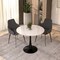 Leisuremod Bristol Modern Round Dining Table - MDF Wood Top with Powder Coated Steel Base BTBL-31WS - alternate 3