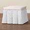 Bali & Pari Palm Bohemian White Scallop Rattan Ottoman 255-14100-ZORO - alternate 5