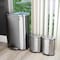 Elama 3 Piece 13 Gal and 1.3 Gal Stainless Steel Step Trash Bin Combo Set with Slow Close Mechanism EL-H8-50L-3 - alternate 2