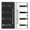 Vdomdoors Front Exterior Prehung Steel Door Ronex0131 Black Enamel 96 Stainless Inserts Entry Metal Modern RONEX0131EXD-BLK-W36xH96-RH-I - alternate 2