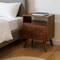 Homeroots 24" Brown Solid Wood Square Two Drawer Nightstand 651576 - alternate 4
