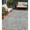 Homeroots 5' X 8' Gray And Ivory Abstract Washable Indoor Outdoor Area Rug 598969 - alternate 1