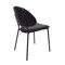 Manhattan Comfort Haven Metal Vegan Leather Side Chair in Black - Set of 4 DC1536-2 - alternate 5
