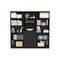 Homeroots 71" Black Five Tier Bookcase with Two doors 546347 - alternate 4