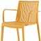 Homeroots Set of Four 22" Yellow Heavy Duty Plastic Outdoor Stacking Arm Chairs 565276 - alternate 2