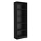 Homeroots 71" Black Five Tier Bookcase 546337 - alternate 4