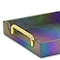 Homeroots 16in Rainbow Faux Shagreen Serving Tray With Handles 713549 - alternate 3