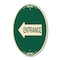 Signmission Left Arrow Entrance, 12 Inch X 18 Inch Architectural Oval, Heavy Gauge Aluminum A-OV-G-1218-24235 - alternate 1