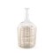 Homeroots 20" Clear And Natural Glass Round Floor Vase With Wrapped Rattan 608578 - alternate 1