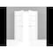 Sartodoors Solid French Double Doors 36 x 80in, Quadro 4445 Nebraska Grey W/ Frosted Glass QUADRO4445DD-NEB-36 - alternate 5