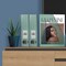 Acrimet Magazine File Holder Vertical Rack, Durable Plastic Desk Organizer, Clear Green, 2PK 277.5 - alternate 4