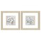 Homeroots Set Of Two Soft Whites Gold Framed Wall Art, 2PK 649139 - alternate 1