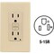 Leviton SmartlockPro Self-Test 15A Ivory Residential Grade 5-15R GFCI Outlet with Screwless Wall Plate C51-GFNT1-0PI - alternate 1