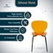Leisuremod Modern Oyster Transparent Side Dining Side Chair with Black Base in Transparent Orange OCB-17TOR - alternate 6