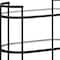 Homeroots Black Steel And Glass Oval Rolling Bar Cart 530455 - alternate 2