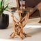 Bali & Pari Amada Teak Wood Epoxy Resin End Table 267-14519-ZORO - alternate 3