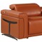 Homeroots Camel Italian Leather Modular L Shaped Six Piece Corner Sectional With Console 534859 - alternate 4