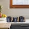 Megachef Bamboo Kitchen Countertop 4 Piece Metal Bread Basket and Canister Set in Gray with Lids MG-317 - alternate 4