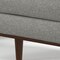 Homeroots 72" Gray Fabric Sofa With Ottoman With Brown Legs 641063 - alternate 4