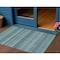 Homeroots 3' X 5' Teal Blue And Aqua Striped Washable Indoor Outdoor Area Rug 610612 - alternate 1