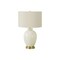 Homeroots 26" Gold and Ivory Ceramic Urn Table Lamp With Cream Drum Shade 545812 - alternate 1