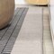 Jonathan Y Vichy Geometric Striped Non-Slip Machine-Washable Ivory/Dark Gray 8 ft. x 10 ft. Area Rug WSH122B-8 - alternate 2