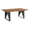 Homeroots 80" Brown and Black Solid Wood and Iron Live Edge Dining Table 565235 - alternate 3