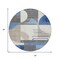 Homeroots 8' Blue Gray And Ivory Round Geometric Washable Indoor Outdoor Area Rug 617976 - alternate 4