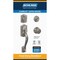 Schlage Camelot Satin Nickel Entry Door Handleset with Single Cylinder Deadbolt & Georgian Knob F60GCAM619GEO - alternate 1