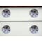 Homeroots Set of Eight Blue And White Ceramic And Metal Drawer Pull Knobs, 8PK 544432 - alternate 4