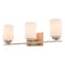 Vaxcel Park Ridge 3-Light Vanity Light, Champagne Gold, Frosted White Glass, 22-In. Wide W0572 - alternate 1