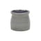 Homeroots Gray Ceramic 51 Ounce Striped Round Distressed Pot Planter 487411 - alternate 2