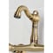 Kingston Brass Two-Handle Wall Mount Bridge Kitchen Faucet, Antique Brass KS3253BEX - alternate 4