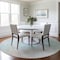 Homeroots 8' Pale Aqua Beige And Ivory Round Abstract Washable Indoor Outdoor Area Rug 617415 - alternate 4