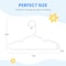 Simple Deluxe Kids Plastic Hangers, Non-Slip 11.5 Inch Baby Hangers, White, 60PK HKHANGPLASTCKID60WHT - alternate 4