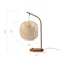 Vidalite Fos Table Lamp with Woven Bamboo and Linen Shade, Brushed Brass Base, Dimmable, USB Charging Port CE1009203 - alternate 4