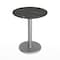 Flash Furniture Commercial All-Weather 24" Black Faux Marble HPL Tabletop with Silver RD Base ST-RD24-BKMAR-TR18S-GG - alternate 5