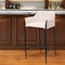 Homeroots 30" Beige And Black Fabric And Steel Bar Height Bar Chair 555670 - alternate 4