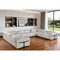 Homeroots Light Gray Italian Leather Power Reclining U Shaped Twelve Piece Sectional With Console 634657 - alternate 6