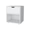 Homeroots 20" White Wood One Drawer Nightstand 553688 - alternate 1