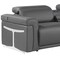Homeroots Gray Italian Leather Modular L Shaped Seven Piece Corner Sectional With Console 534867 - alternate 7