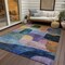 Homeroots 3' X 5' Blue Purple And Green Abstract Washable Indoor Outdoor Area Rug 604360 - alternate 2