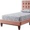 Homeroots Blush Solid Wood Twin Tufted Upholstered Velvet Bed 544752 - alternate 5