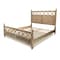 Homeroots Natural Carved Geometric Solid Wood King Bed Frame 571392 - alternate 2