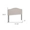 Homeroots Beige Linen Blend Upholstered Arched Full Headboard With Nail Head Trim 490190 - alternate 2