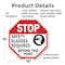 Signmission Stop Safety Glasses Required Beyond, 18 Inch X 18 Inch, Plastic Sign OC-P-18-308 - alternate 4