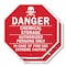 Signmission Danger Chemical Storage Authorized, 10 inch X 10 inch, Aluminum Metal Signs, 2PK OC-A-2PACK-10-34 - alternate 1