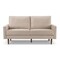 Homeroots 69" Beige Velvet Sofa With Dark Brown Legs 543717 - alternate 4