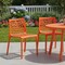 Homeroots Set of Two Orange Heavy Duty Plastic Outdoor Stacking Dining Chairs, 2PK 565271 - alternate 3