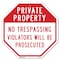 Signmission Private Property No Trespassing Vio, 10 Inch X 10 Inch, Aluminum Metal Signs OC-A-10-171 - alternate 1